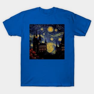 Starry Night Wizarding School Van Gogh T-Shirt